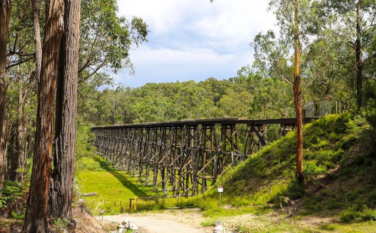 Historic Trestle bridge, Rail Trail Gippsland, Lakes Entrance